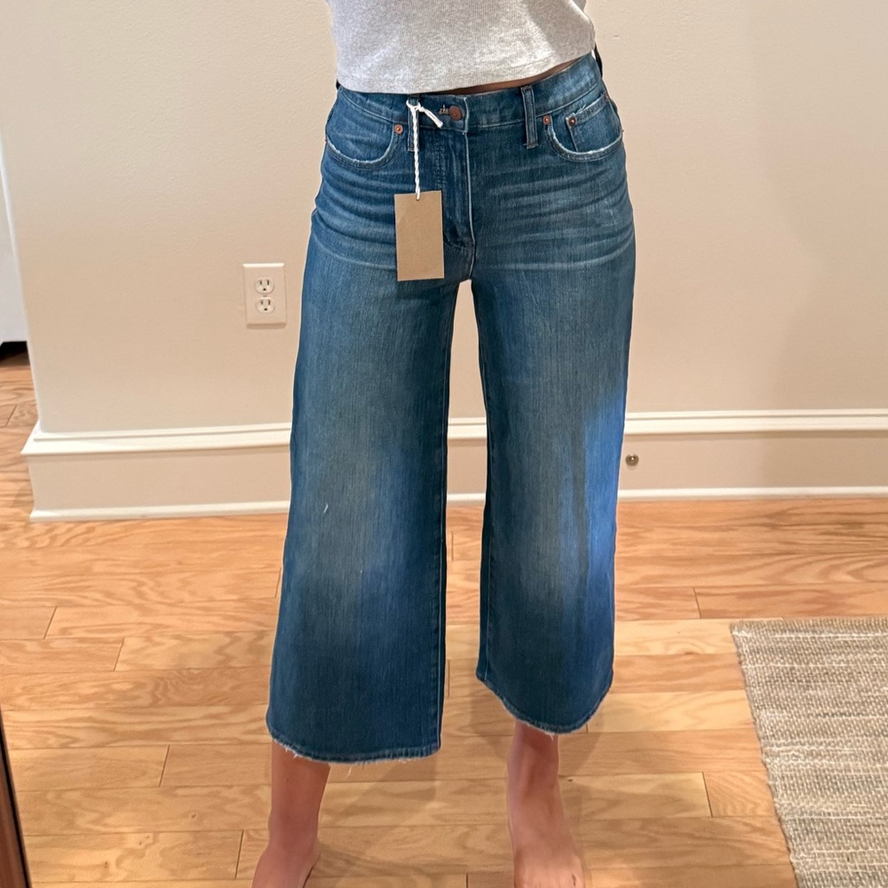 Madewell Wide Leg Crop Denim Jeans